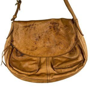 Lucky Brand Ramblin Rose Stash Leather Hobo Purse